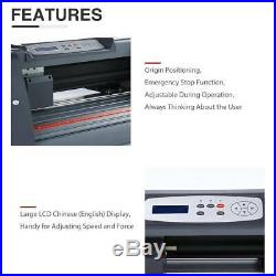 14 Vinyl Cutter Plotter WithSoftware+ LCD and 5 in 1 12x15 Heat Press Machine