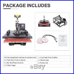 14 Vinyl Cutter Plotter WithSoftware+ LCD and 5 in 1 12x15 Heat Press Machine