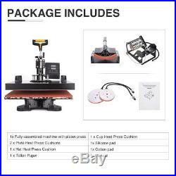 14 Vinyl Cutter Plotter WithSoftware+ LCD and 5 in 1 15x15 Heat Press Machine