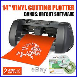 14 Vinyl Cutter Sign Cutting Plotter 375mm Usb Port 3 Blades Artcut Software