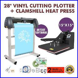 15 Heat Press Transfer Kit 28 Vinyl Cutting Plotter 3 Blades Software Cutter