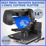 15x15 Heat Press Transfer 14 Vinyl Cutting Plotter Software T-shirt Cutter