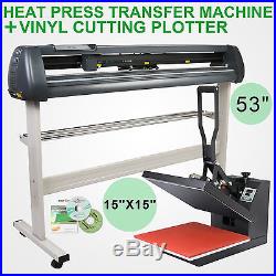 15X15 Heat Press Transfer 53 Vinyl Cutting Plotter 3 Blades Software Cutter