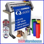 24 QE6000 Vinyl Cutter Plotter with Vinyl Software, Supplies, and Coupons