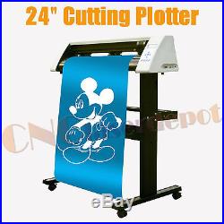 24 Vinyl Cutter Cutting Plotter & WinPCSIGN 2012 Basic Software Contour Cut