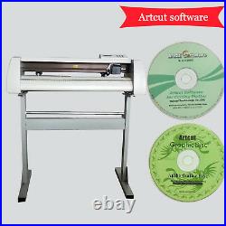 28 Cutting Plotter/Vinyl Cutter GJD-800 + Artcut 2009 Software+ 2 rolls vinyl