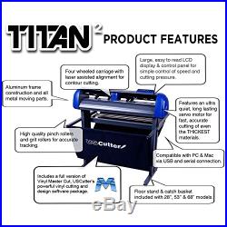 28 TITAN 2 Vinyl Cutter/Plotter W Stand Basket & Design Cut Software PARTY