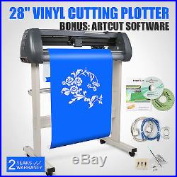 28 Vinyl Sign Cutting Plotter Cutter Cut Device Artcut Software 3 Blades Great