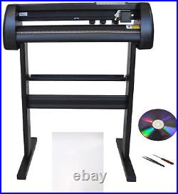 28 Vinyl Cutter Plotter Sign Cutting Machine Software 3 Blades LCD Screen Heavy