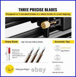 28 Vinyl Cutter/Plotter Sign Cutting Machine Software 3 Blades LCD White