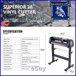 28 Vinyl Cutter /Plotter Sign Cutting Machine with Software 2 Blades LCD Supplies