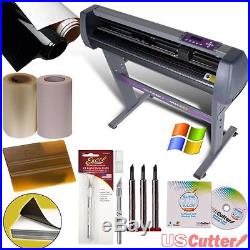 28-inch Vinyl Cutter Value Sign Making Bundle with Design and Cut Software Cut
