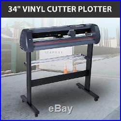 34 LCD Vinyl Cutter Plotter Cutting Sign Sticker Making Print Software 3 Blades