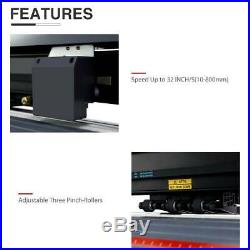 34 LCD Vinyl Cutter Plotter Cutting Sign Sticker Making Print Software 3 Blades