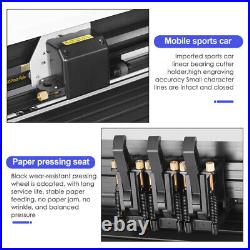34 Vinyl Cutter Plotter Sign Cutting Machine Software 3 Blades LCD Screen