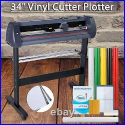 34 Vinyl Cutter / Plotter, Sign Cutting Machine withSoftware+3 Blades& LCD screen