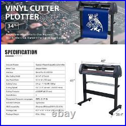 34 Vinyl Cutter / Plotter Sign Cutting Machine withSoftware+3 Blades&LCD screen