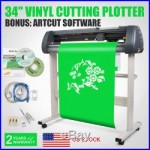 34 Vinyl Cutter Plotter Sign Sticker Machine With Stand Artcut Software US SHIP