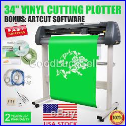 34 Vinyl Cutting Plotter Sticker Machine With Stand Cut Cutter Artcut Software
