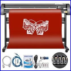 53 Inch Vinyl Cutter Plotter Sign Cutting Machine Software 3 Blades LCD Screen