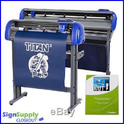 54 TITAN 3 ARMS Vinyl Cutter Refurbished with VinylMaster Cut (PC Software)