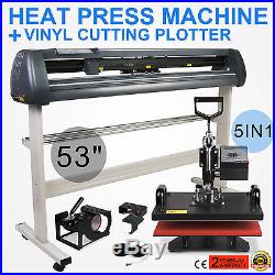 5in1 Heat Press Transfer Kit 53 Vinyl Cutting Plotter Software Cutter Artcut