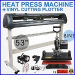 8in1 Heat Press Transfer Kit 53 Vinyl Cutting Plotter DIY Cutter Software