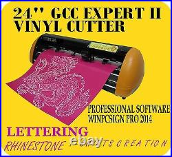 BRAND NEW 24 GCC EXPERT II Vinyl Cutter & WINPCSIGN PRO SOFTWARE +EXTRA