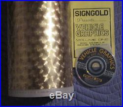 Gold Large Engine Turn Sign Plotter Cutter Vinyl 15 x 10' withsoftware