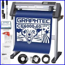 Graphtec PLUS CE6000-60 24 Inch Vinyl Cutter, BONUS $2100 in Software, 2 Year Wa
