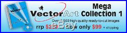 NEW Vector Art Mega Collection v1 vinyl cutter/plotter sign making clip art