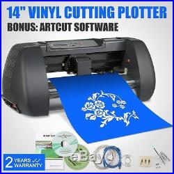 New 14 Cutter Vinyl Cutting Plotter Desktop Machine Artcut Software Printer Cut