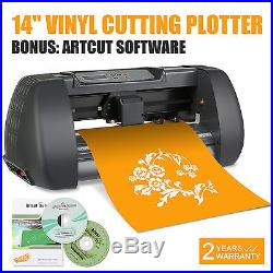 New 14 Vinyl Cutting Plotter Printer Desktop Cutter Artcut Machine Software