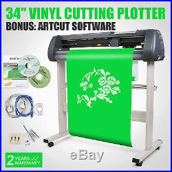 New 34 870mm Cutter Vinyl Cutting Plotter With Stand Machine Artcut Software