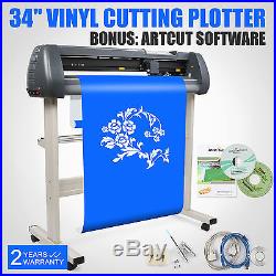 New 34 Vinyl Cutter/Sign Cutting Plotter Pro WithArtcut Software Cut Sign Maker