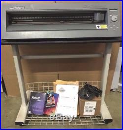 ROLAND CAMM-1 CX-24 Vinyl Cutter with Accessories, Software, Manuals, Stand
