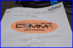 Roland Camm-1, PNC 900 Vinyl Sign Cutter, & Flexi Cut Software, original owner