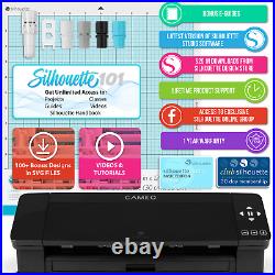 Silhouette Black Cameo 4 Business Bundle with Oracal Vinyl, Guides, Software