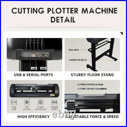 US Stock 34 Vinyl Cutter Plotter Cutting Machine Signmaster Software With USB