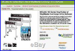 USCutter SC Series Vinyl Cutter with VinylMaster Cut Design & Cut Software