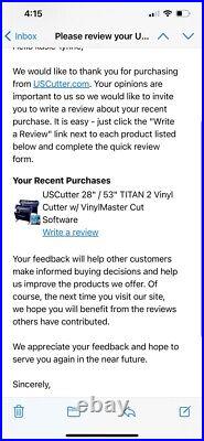 Uscutter vinyl cutter Titan II(2) 53 withVinylMaster Cut Software