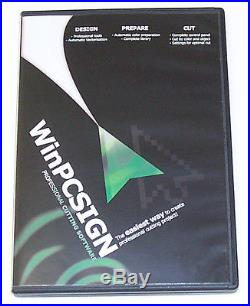 Used 24 Vinyl Cutter Plotter+software WinPCSIGN 2012 Basic+USB conn NR