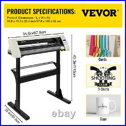 VEVOR 28 Vinyl Cutter/Plotter Sign Cutting Machine Software 3 Blades LCD White