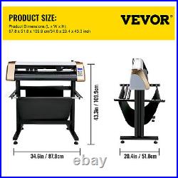 VEVOR Vinyl Cutter Machine 28in Camera Plotter Sign Cutting Software Blades LCD