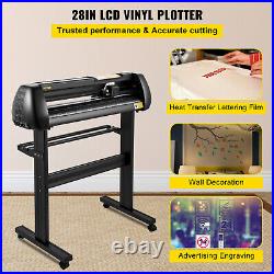 VEVOR Vinyl Cutter Machine Plotter 28in 720mm Sign Cutting Software 3 Blade LCD