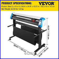 VEVOR Vinyl Cutter Plotter Machine 53in Sign Cutting Signmaster Software LCD