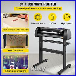 VEVOR Vinyl Cutter/Plotter Sign Cutting Machine 34 Software LCD Screen