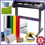 Vinyl Cutter Decal Making Kit with Professional Cut Software Sign Cutting Machine