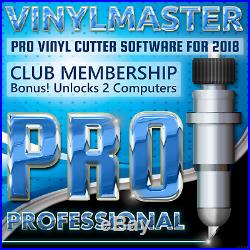 Vinyl Cutter Sign Software Heat Press VinylMaster PRO Subscription Unlock 2 PCs