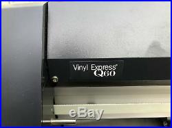 Vinyl Express Q60 VINYL CUTTER/PLOTTER 24 w x 10 m. W. Lots of Software + man